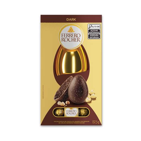 Ovo de Páscoa Ferrero Rocher Dark Meio Amargo 137 5g Cafezale