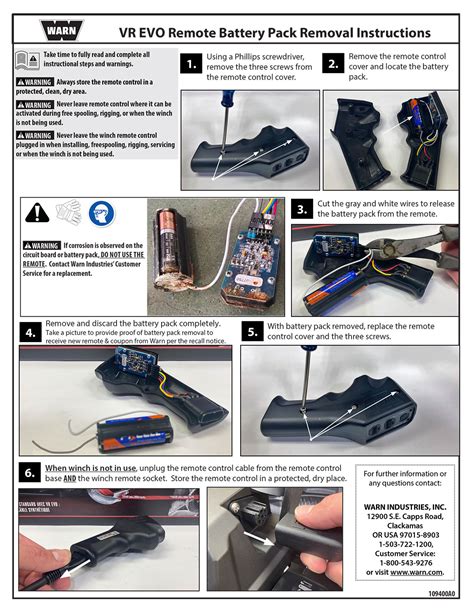 Vr Evo Remote Info Warn Industries