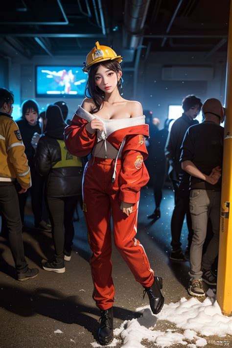 Snowing Full Body Off Shoulder Asian AI Porn