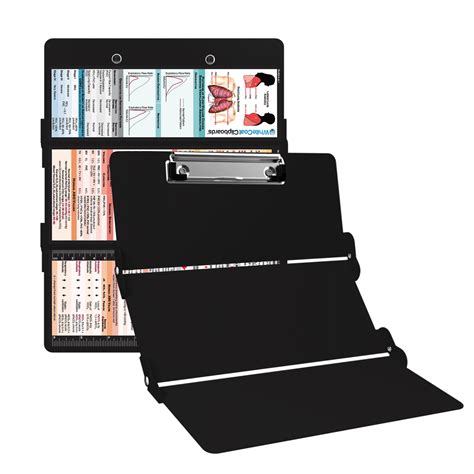 Trifold Whitecoat Clipboard Black Respiratory Therapy