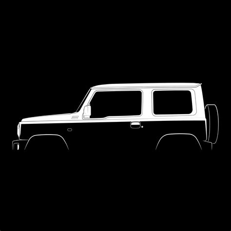 Suzuki Jimny 2018 Silhouette Vector File Etsy Canada Suzuki Jimny