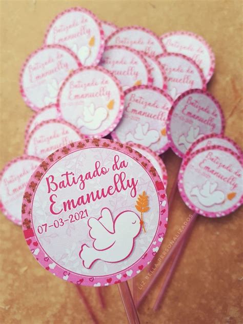 Pin By Liz Bella Personalizados On Topper Batizado Liz Bella Sugar