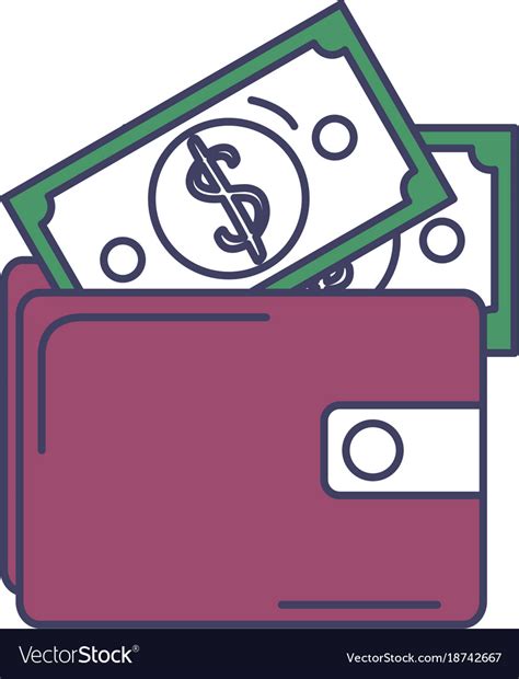wallet  bill icon royalty  vector image
