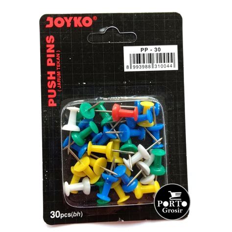 Jual Joyko PP 30 Push Pins PP30 Jarum Tekan Warna Warni Isi 30 Thumb