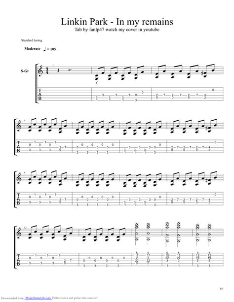 ~upd~ Linkin Park In The End Guitar Tab Pdf