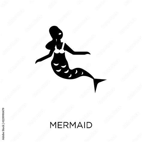 Mermaid icon. Mermaid symbol design from Fairy tale collection. Stock Vector | Adobe Stock