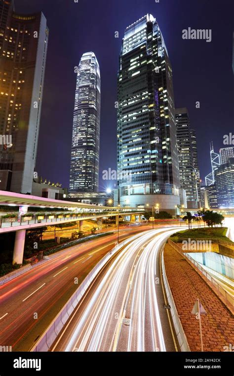 modern city at night Stock Photo - Alamy