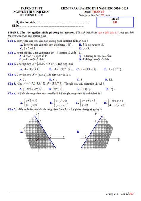 De Giua Ky 1 Toan 10 Nam 2024 2025 Truong Thpt Nguyen Thi Minh Khai Ha