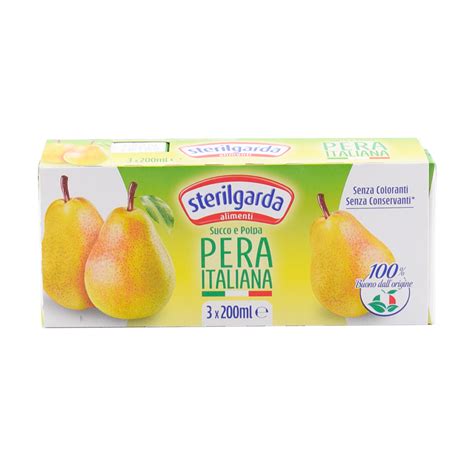 Sterilgarda Succo E Polpa Pera Italiana Brik 3x200ml Paladini Otello