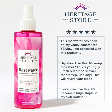 Rosewater Refreshing Facial Mist Hydrating Mist For Skin And Hair 8 Fl