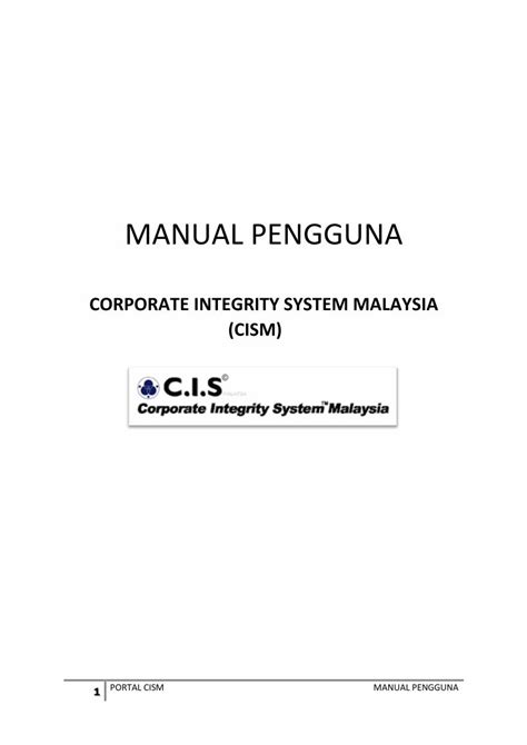 Pdf Manual Pengguna Cism Sprm Gov My Rajah Contoh Muat Turun