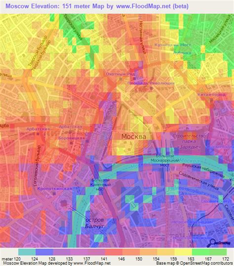 Elevation of Moscow,Russia Elevation Map, Topography, Contour