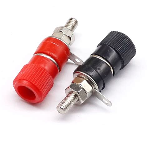 Par De Borne Conector Femea Banana 4mm Medio Shopee Brasil