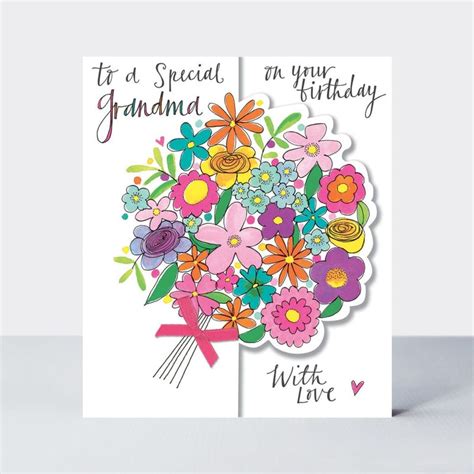 Floral Bouquet Special Grandma Birthday Card Karenza Paperie