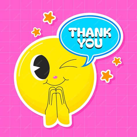 Premium Vector Thank You Emoji Illustration