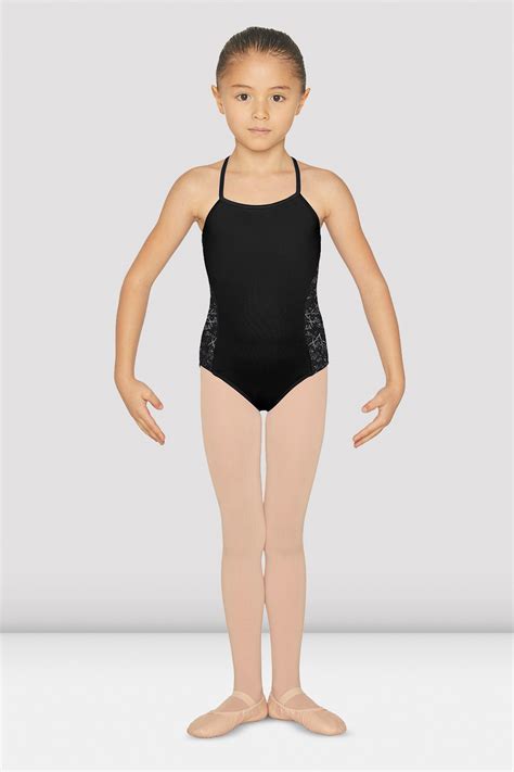 Girls Pixi Cross Back Cami Leotard Black Bloch Usa