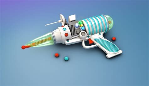 Comic Space Gun Laser 3D model | CGTrader