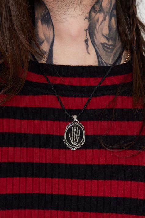 Skeleton Hand Necklace Alternative Clothing Store Gothic Punk