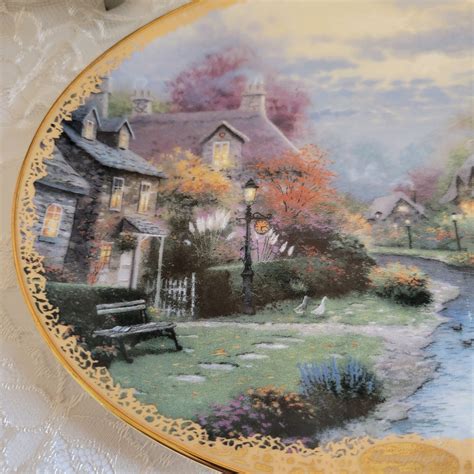 Plate Bradford Exchange Thomas Kinkade Lamplight Brooke Vintage