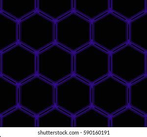 Vector Illustration Dark Purple Hexagonal Background Stock Vector