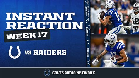 Instant Reaction Colts Vs Raiders Week