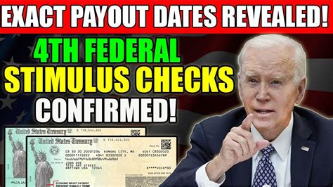 Exact Payout Dates Revealed Th Federal Stimulus Checks Confirmed For