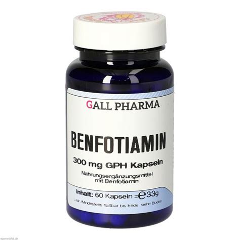 BENFOTIAMIN 300 Mg GPH Kapseln 60 St Preisvergleich PZN 11658435