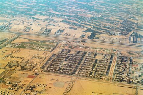 Egypt Cairo Aerial View Of Residential Districts And Agricultural