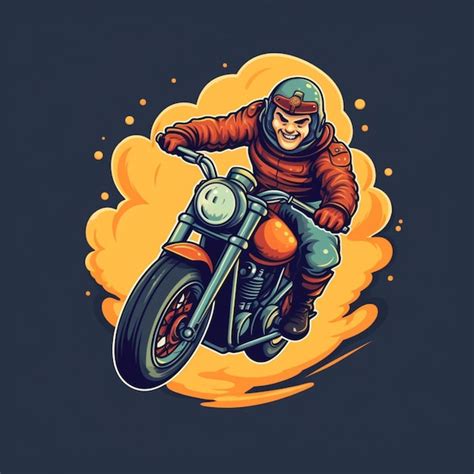 Premium Ai Image Motorcycle Cartoon Logo 14