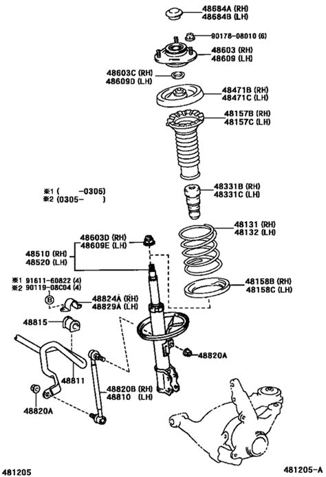 Front Spring Shock Absorber For Toyota Corolla Axio