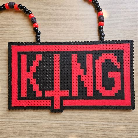 Red And Black Sullivan King Logo Perler Necklace Kandi Etsy