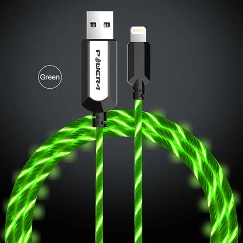 Led Lightnings Cable Flowing El Light Usb Cable 3 3ft 1m Fast Charger Cable For Iphone Buy