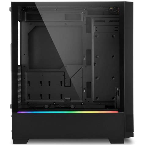 Gabinete Gamer Sharkoon RGB Flow Mid Tower FAN Lateral Em Vidro