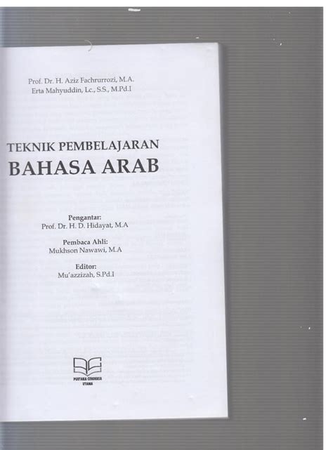 Isi Teknik Pembelajaran Bahasa Arab Pdf