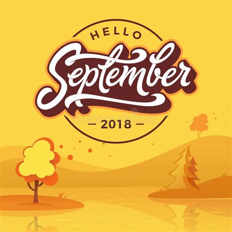 Hola Insignia Redonda De Septiembre Con Paisaje Del Oto O Estilo Plano