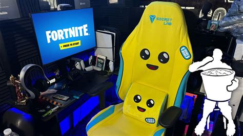 Fortnite Secret Lab Peely Gaming Chair Skin Unboxing Jumbo Popcorn