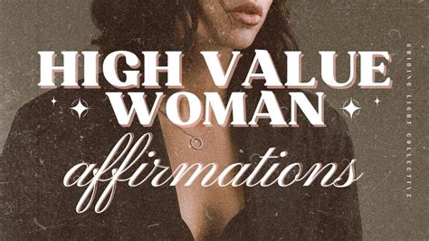 High Value Woman Affirmations How To Be High Value Woman Positive