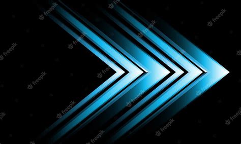 Premium Vector Abstract Blue Arrow Direction Black Metal Cyber Design