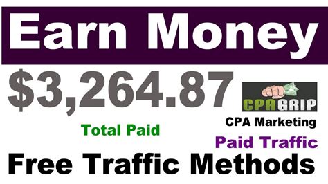 I Made Cpa Marketing Free Traffic Method Cpagrip Tutorial