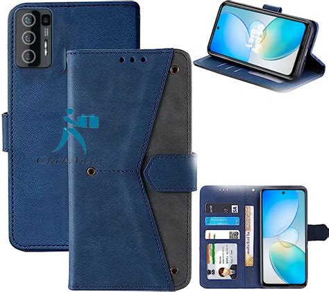 Clickaway Leather Finish Flip Cover For Lava Agni G Inside Pockets