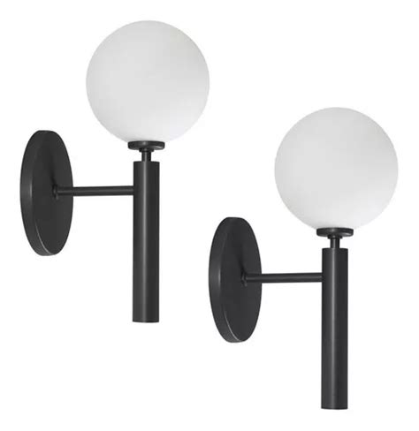 Kit Arandelas Luminalux La Plata Jabuticaba Globo De Vidro Mercadolibre