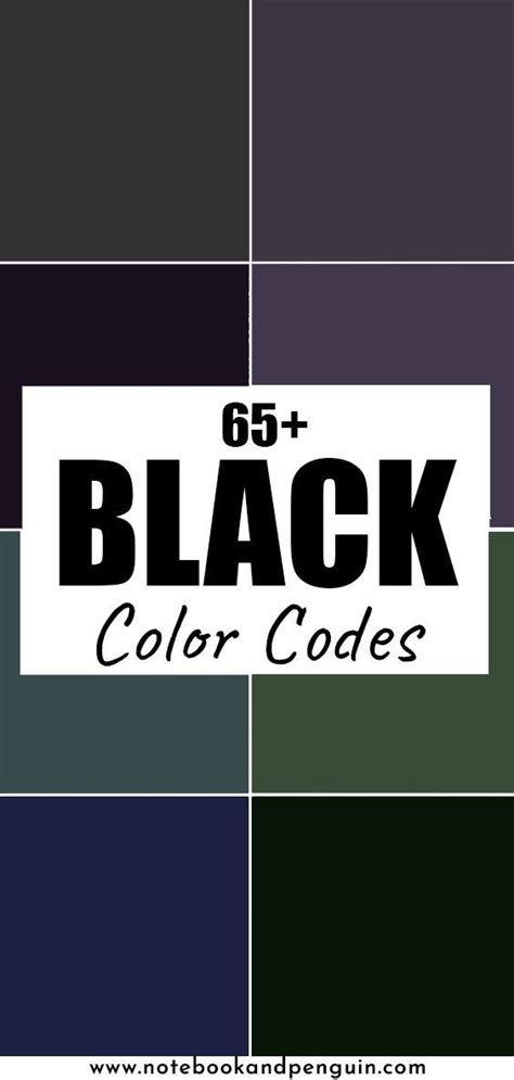 the color code for black and white is shown in this graphic style ...