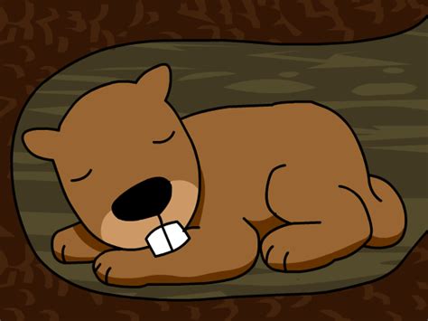 Sleeping Groundhog Clipart