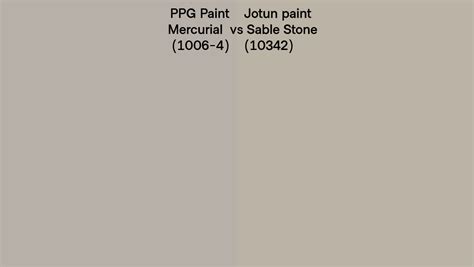 PPG Paint Mercurial 1006 4 Vs Jotun Paint Sable Stone 10342 Side By