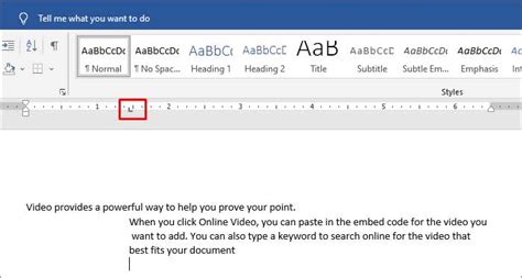 How To Insert A Tab Stop In Word