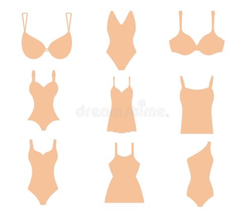 Women S Underpants Bikini Bra Lingerie Swimsuit Silhouette Stock Vector