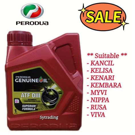 Perodua D3 New Packing ATF DIII Auto Transmission Fluid Gear Oil 1