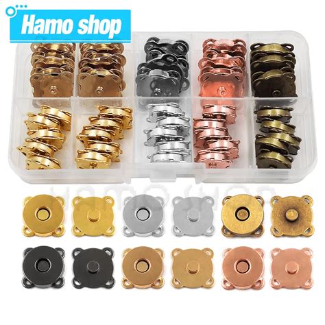 sets mm mm sew  metal magnet buckle snap fasteners buttons kits