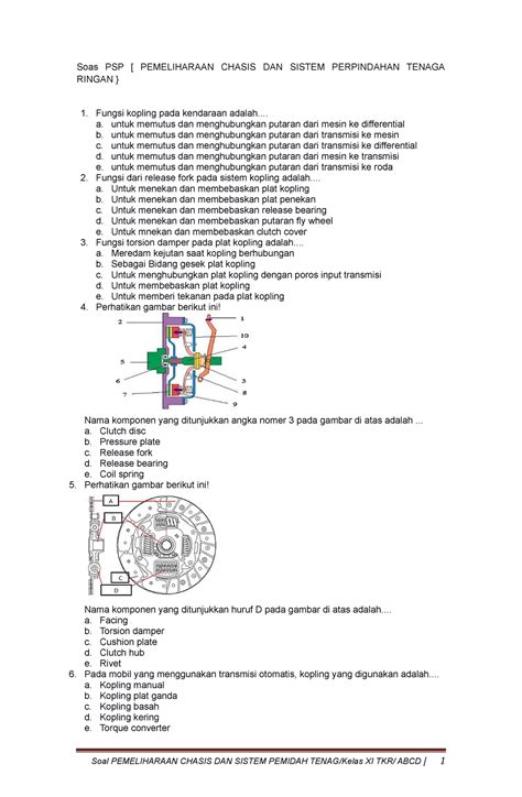 Soal Ujian Pas Kelas Xi Yusuf Awandy Soas Psp Pemeliharaan