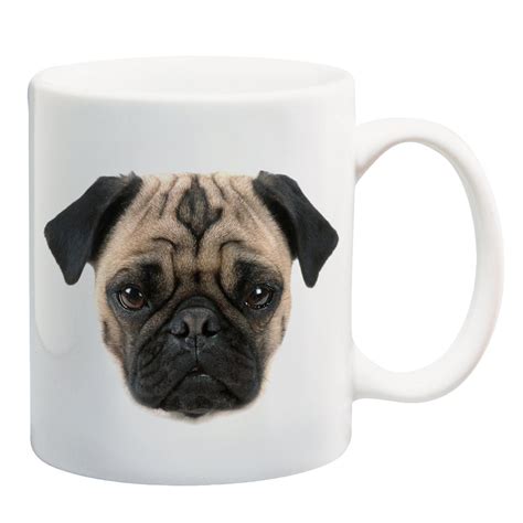 Cute Pug Dog Face Ceramic Coffee Mug Tea Cup